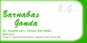 barnabas gonda business card