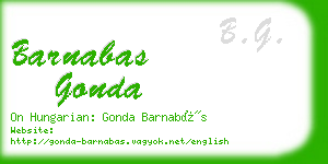 barnabas gonda business card